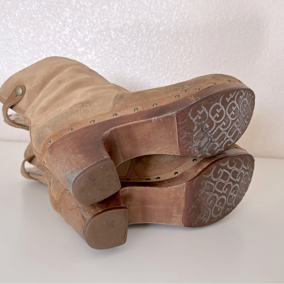 Ugg Australia Womens Lynnea 3204 Tan Suede Sheepskin Shearling Boots Size 9 - Picture 8 of 11